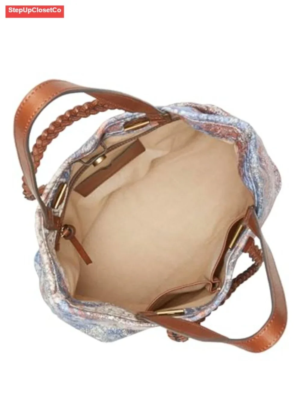 Lucky Brand Cotton Hobo Tote Bag Magnet Closure